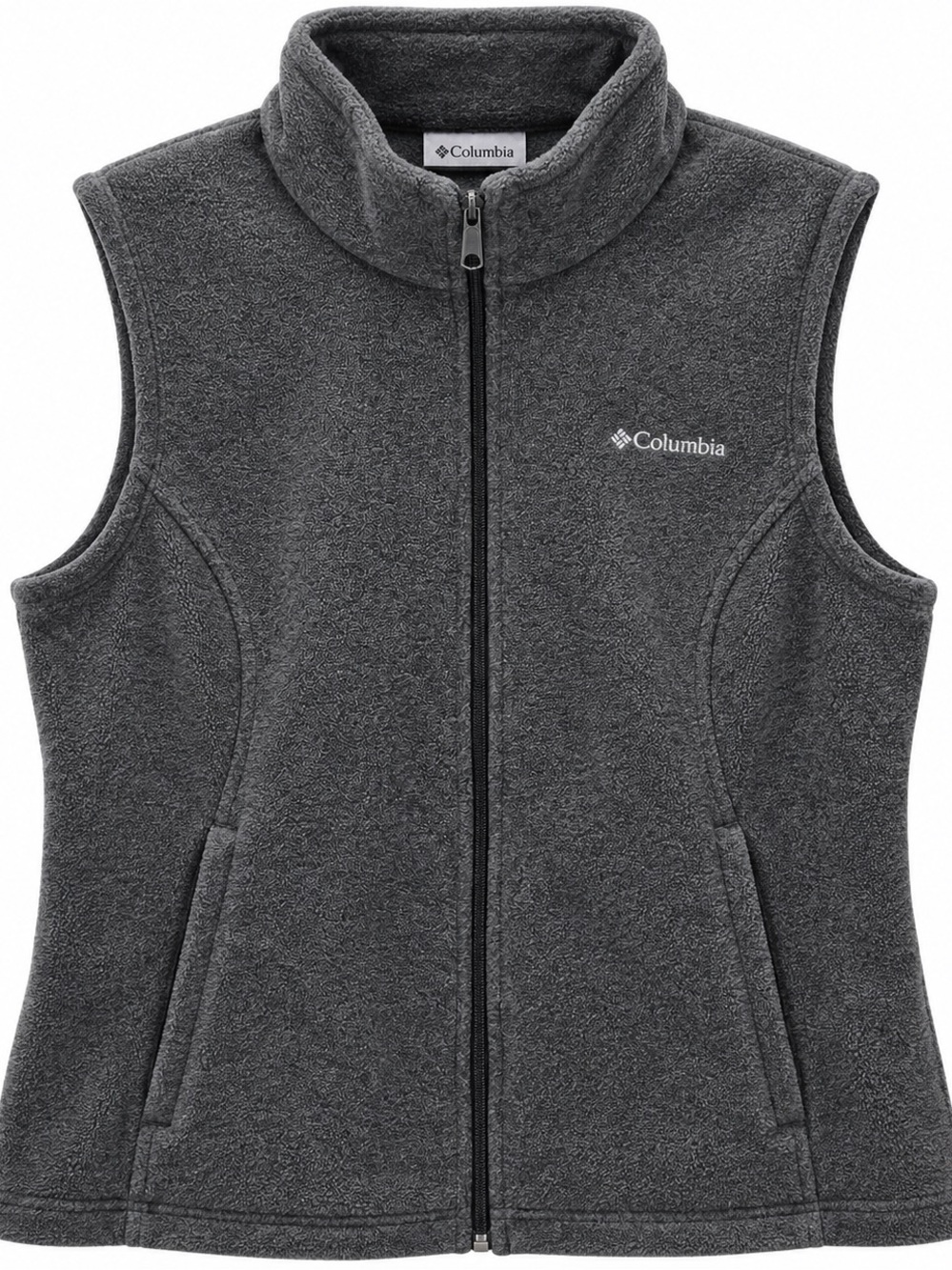 Columbia Women’s 2X Charcoal Gray Full Zip Fleece Vest NWOT